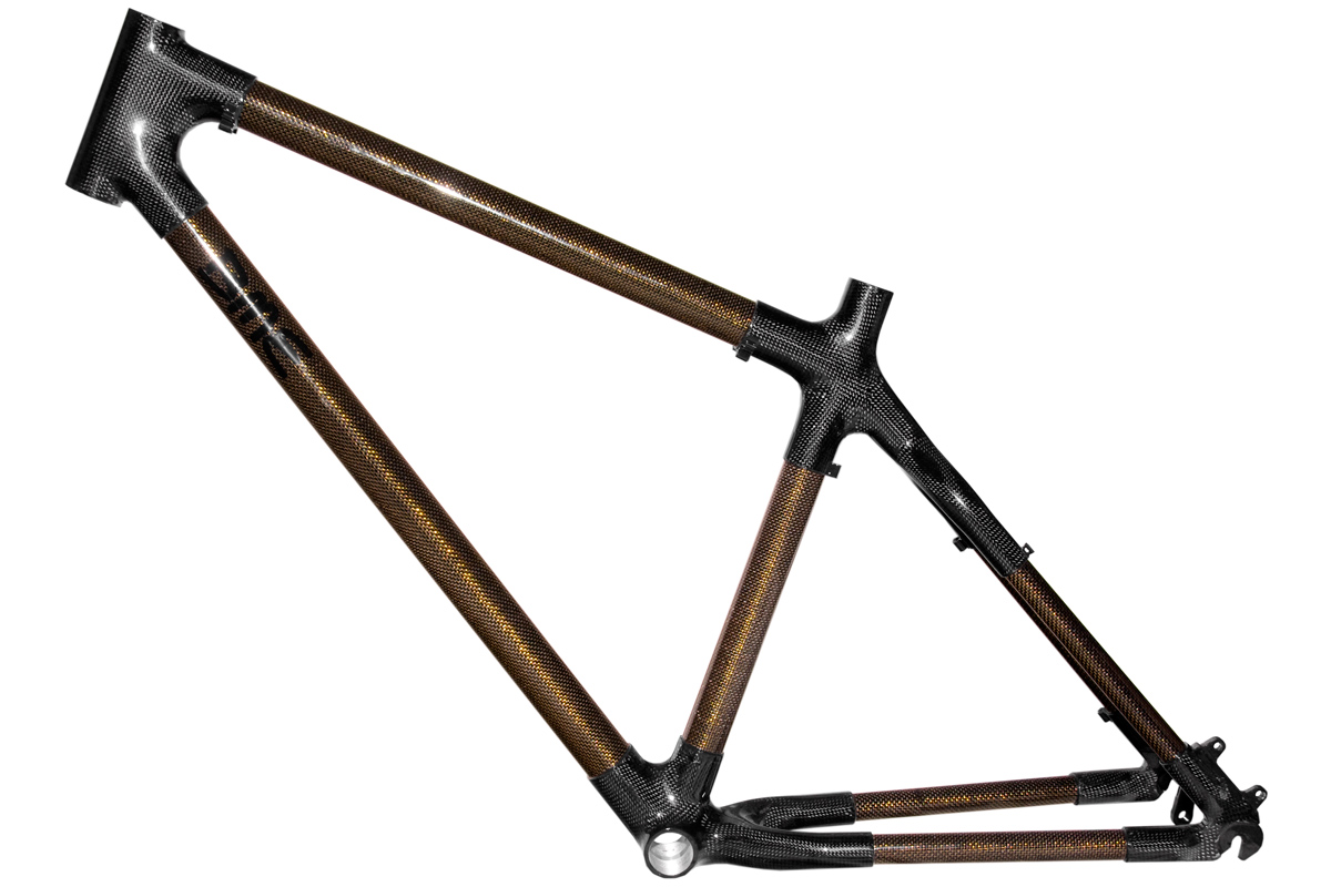 Yellow Blackbird carbon MTB frame